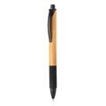 Bamboo &amp; wheatstraw pen, black