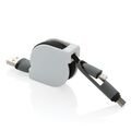 3-in-1 retractable cable, black