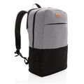 Modern 15.6" USB &amp; RFID laptop backpack PVC free, black