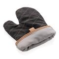 Deluxe canvas oven mitt, black