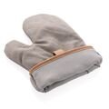 Deluxe canvas oven mitt, grey