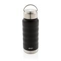 Swiss Peak Elite copper vacuum bottle with handle, black
