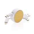 Ontario 6-in-1 retractable cable, white