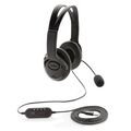 Over ear wired work headset, black