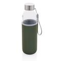 Glass bottle with neoprene sleeve, black