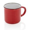 Vintage ceramic mug, red