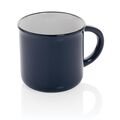 Vintage ceramic mug, navy