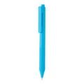 X9 solid pen with silicon grip, blue