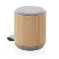 Bamboo and fabric 3W wireless speaker, brown