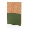 A5 cork &amp; kraft notebook, green