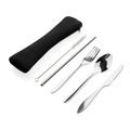 4 PCS stainless steel re-usable cutlery set, silver