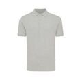 Iqoniq Yosemite recycled cotton pique polo, grey