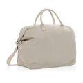 Kezar AWARE™ 500 gsm recycled canvas deluxe weekend bag, off white