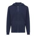 Iqoniq Abisko recycled cotton zip through hoodie, navy