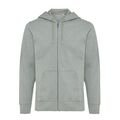 Iqoniq Abisko recycled cotton zip through hoodie, heather green