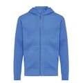 Iqoniq Abisko recycled cotton zip through hoodie, heather blue