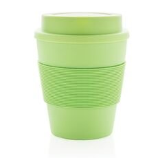 Reusable Coffee cup with screw lid 350ml, green
