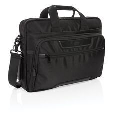 Swiss Peak RPET Voyager RFID 15.6&quot; laptop bag, black