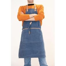 Deluxe canvas chef apron, blue
