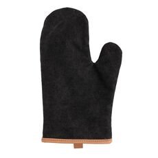 Deluxe canvas oven mitt, black