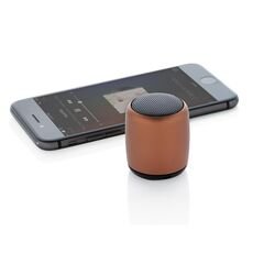 Mini aluminum wireless speaker, brown
