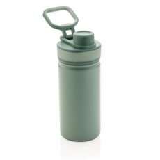 Vacuum stainless steel bottle with sports lid 550ml, green