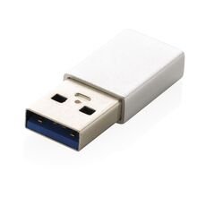 USB A to USB C adapter, silver