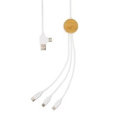 Ontario 1.2 meter 6-in-1 charging cable, white