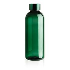 Leakproof water bottle with metallic lid, green