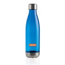 Leakproof water bottle with stainless steel lid, blue