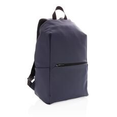 Smooth PU 15.6&quot;laptop backpack, navy