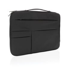 Smooth PU 15.6&quot;laptop sleeve with handle, black