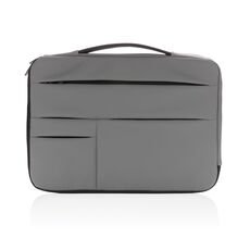 Smooth PU 15.6&quot;laptop sleeve with handle, grey