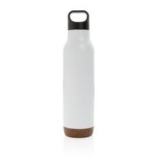 Cork leakproof vacuum flask, white