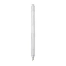 X9 frosted pen with silicon grip, white