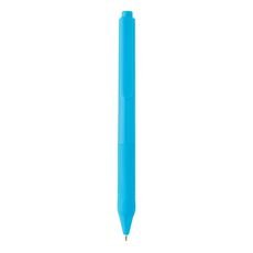 X9 solid pen with silicon grip, blue