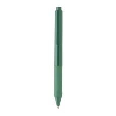 X9 solid pen with silicon grip, green