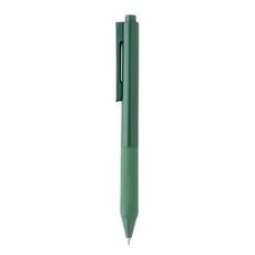 X9 solid pen with silicon grip, green