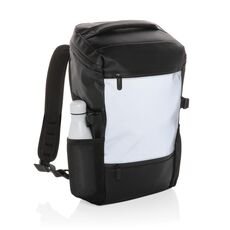 PU high visibility easy access 15.6&quot; laptop backpack, black