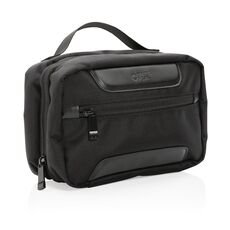 Swiss Peak AWARE™ RPET Voyager toiletry bag, black