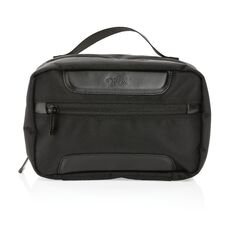 Swiss Peak AWARE™ RPET Voyager toiletry bag, black