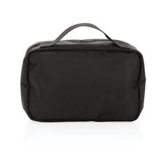 Swiss Peak AWARE™ RPET Voyager toiletry bag, black