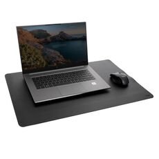 Swiss Peak GRS recycled PU desk mat, black