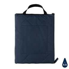 Impact Aware™ RPET foldable quilted picnic blanket, navy