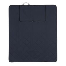 Impact Aware™ RPET foldable quilted picnic blanket, navy