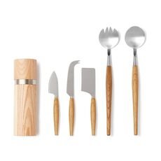VINGA Retro serving cutlery, brown