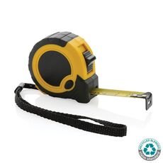 RCS recycled plastic 3M/16 mm tape with stop button, yellow