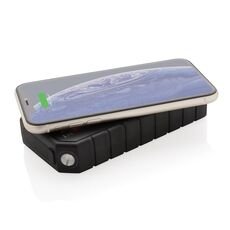 RCS recycled plastic solar powerbank 10W Wireless, black