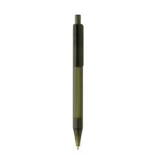 GRS RPET X8 transparent pen, green