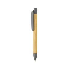 Write responsible recycled paper barrel pen, grey